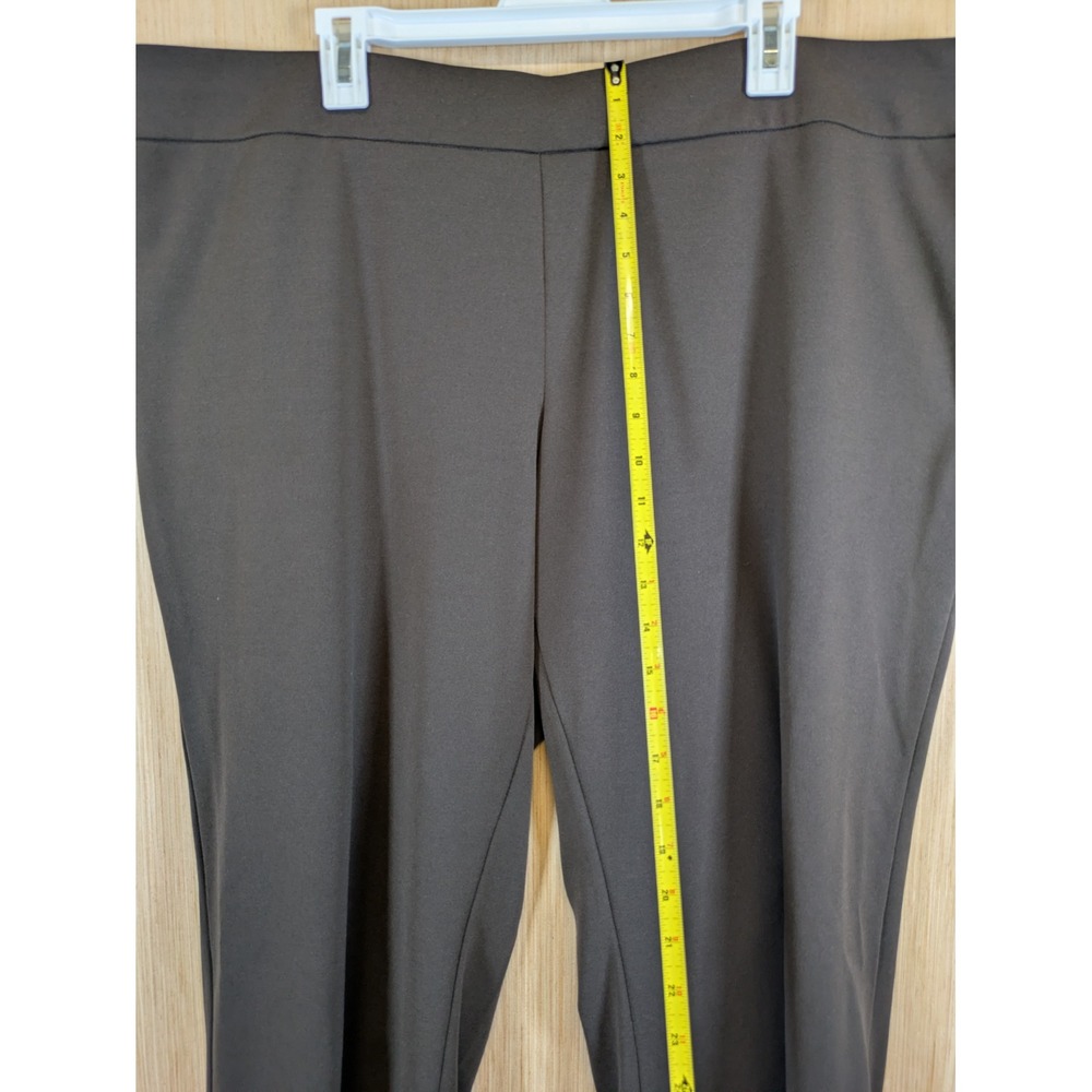 Lane Bryant Brown Pull On Dress Pants Womens 22/24 Petite Plus Size Stretch - Picture 3 of 6